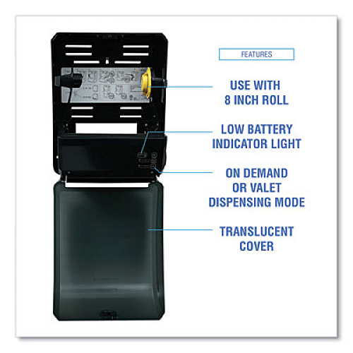 Boardwalk Xtra Electronic Hand Towel Dispenser, 12.31 x 9.31 x 15.94, Black (33GREEN)