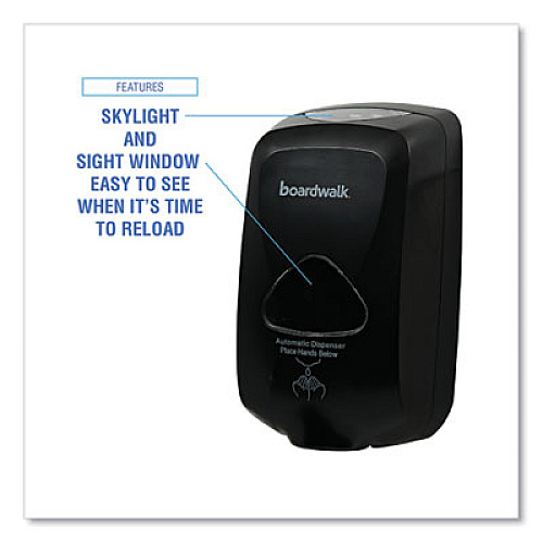 Boardwalk Touch-Free Foam Soap Dispenser, 1,200 mL, 6 x 4.05 x 10.58, Black (42200)