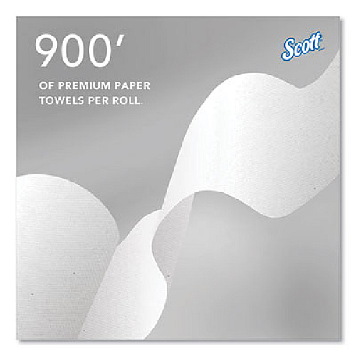 Pro Hard Roll Paper Towels with Absorbency Pockets for Scott Pro Dispenser, Green Core Only, 1-Ply, 7.5" x 900 ft,6 Rolls/CT (43961)