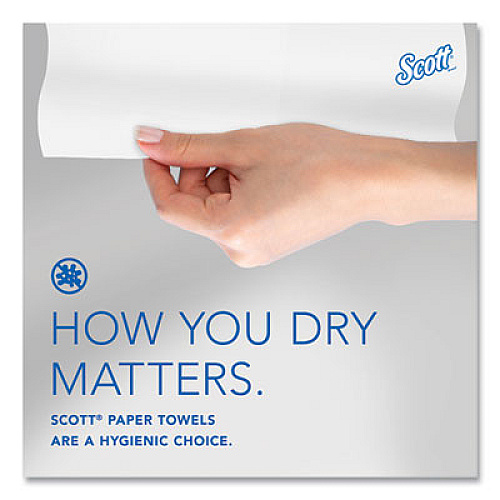 Pro Hard Roll Paper Towels with Absorbency Pockets for Scott Pro Dispenser, Gray Core Only, 1-Ply, 7.5" x 900 ft, 6 Rolls/CT (43960)