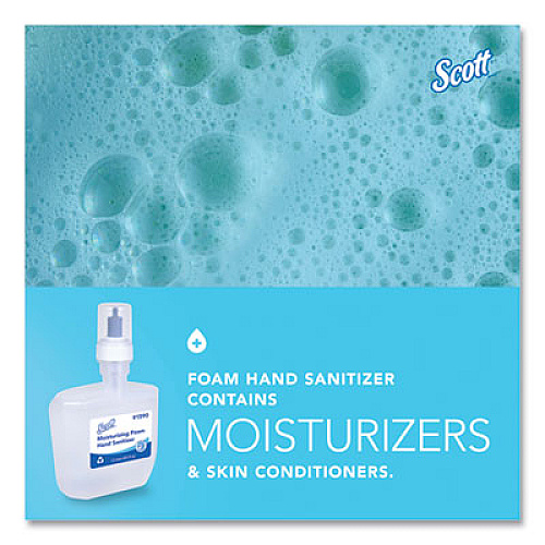 Scott Pro Moisturizing Foam Hand Sanitizer, 1,200 mL Cassette, Fruity Cucumber Scent, 2/Carton (91590)