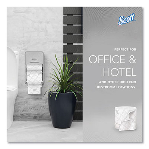 Scott Pro Small Core High Capacity/SRB Bath Tissue, Septic Safe, 2-Ply, White, 1,100 Sheets/Roll, 36 Rolls/Carton (47305)