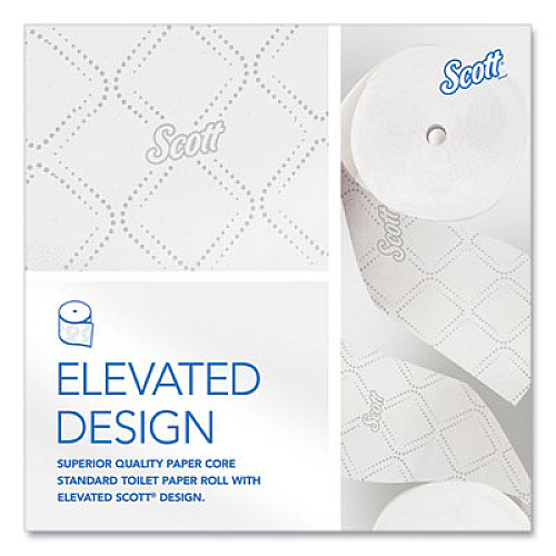 Scott Pro Small Core High Capacity/SRB Bath Tissue, Septic Safe, 2-Ply, White, 1,100 Sheets/Roll, 36 Rolls/Carton (47305)