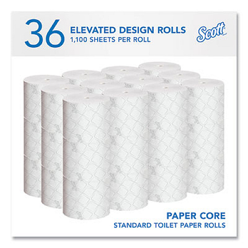 Scott Pro Small Core High Capacity/SRB Bath Tissue, Septic Safe, 2-Ply, White, 1,100 Sheets/Roll, 36 Rolls/Carton (47305)