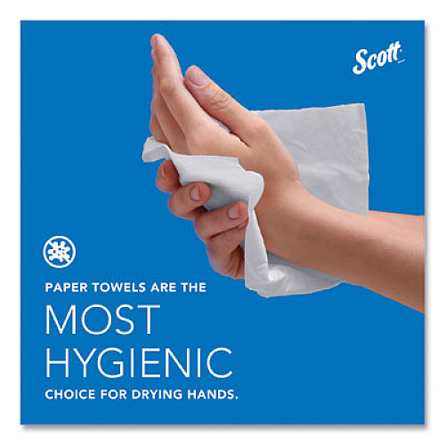 Scott Essential Multi-Fold Towels 100% Recycled, 1-Ply, 9.2 x 9.4, White, 250/Pack, 16 Packs/Carton (01807)