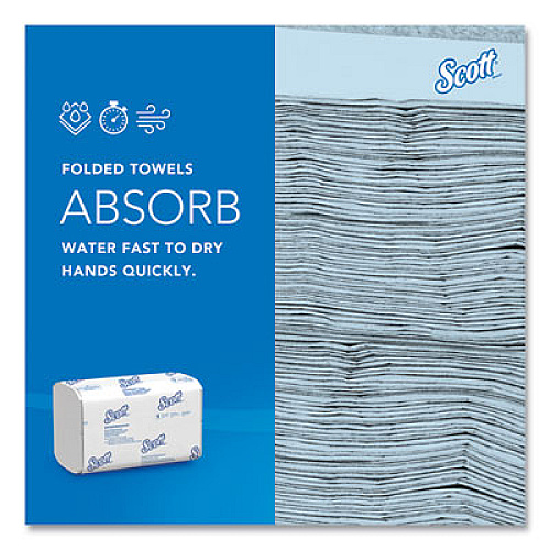 Pro Scottfold Towels, 1-Ply, 9.4 x 12.4, White, 175 Towels/Pack, 25 Packs/Carton (01980)