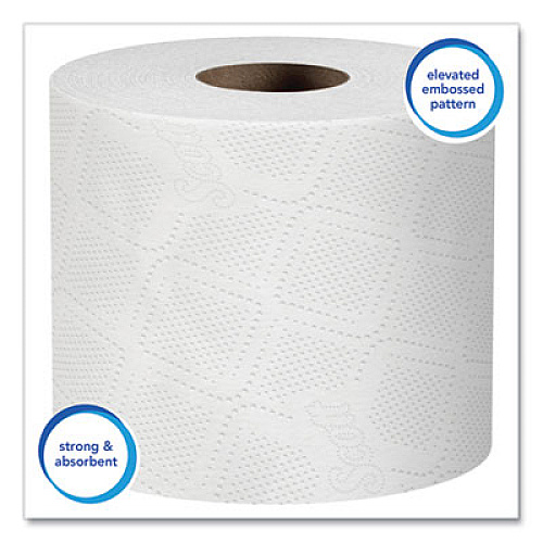 Scott Essential Standard Roll Bathroom Tissue for Business, Septic Safe, 1-Ply, White, 1,210 Sheets/Roll, 80 Rolls/Carton (05102CT)