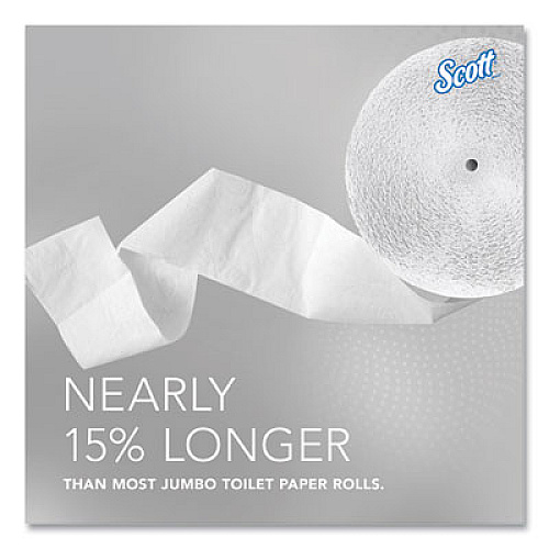Scott Essential Coreless JRT, Septic Safe, 1-Ply, 3.75" x 2,300 ft, White, 12 Rolls/Carton (07005)