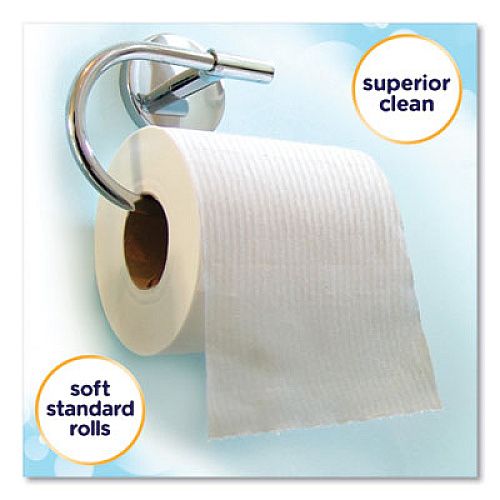 Cottonelle Clean Care Bathroom Tissue, Septic Safe, 1-Ply, White, 170 Sheets/Roll, 48 Rolls/Carton (12456)
