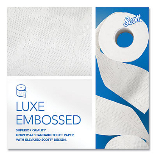 Scott Essential Standard Roll Bathroom Tissue for Business, Septic Safe, 2-Ply, White, 550 Sheets/Roll, 80 Rolls/Carton (04460)