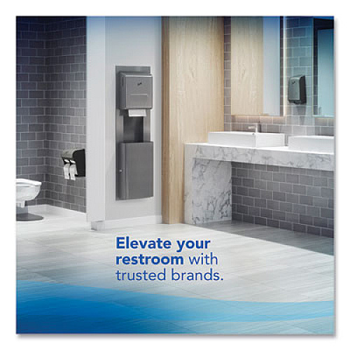 Kimberly-Clark Professional* MOD Stainless Steel Recessed Wall Unit with Trash Receptacle, 11 x 4.5 x 54.5 (35370)