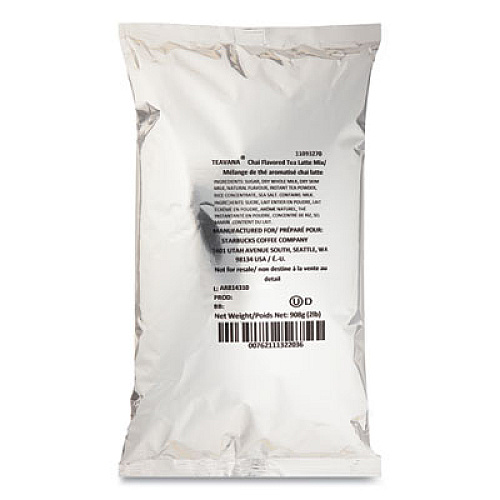 Starbucks Teavana Chai Tea Latte Mix, 2 lb Bag, 6/Carton (12421380CT)