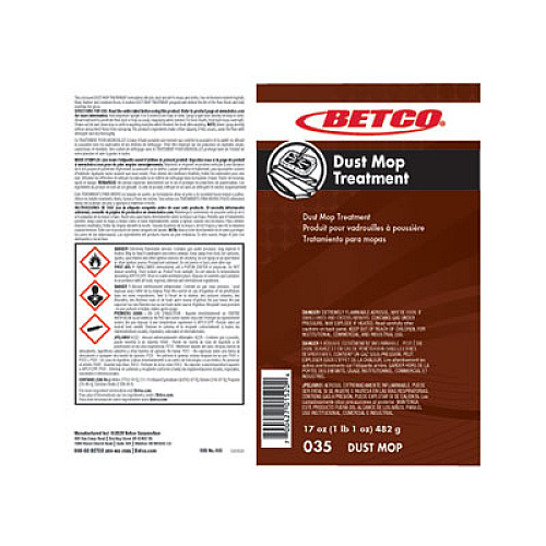 Betco Dust Mop Treatment, Citrus Scent, 17 oz Aerosol Spray, 12/Carton (0352300)