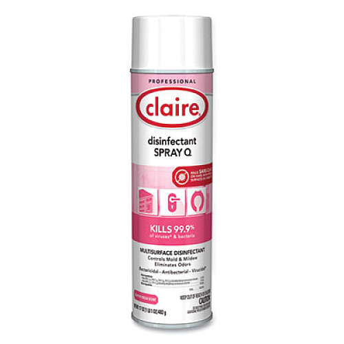Claire Spray Q Disinfectant, Country Fresh Scent, 17 oz Aerosol Spray, Dozen (1001)