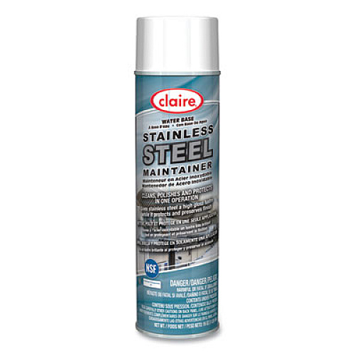 Claire Stainless Steel Maintainer, Lemon Scent, 16 oz Aerosol Spray, Dozen (844)