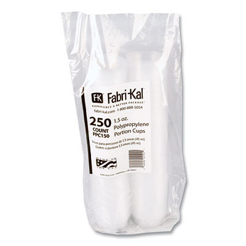 Fabri-Kal Portion Cups, 1.5 oz, Plastic, Clear, 250/Sleeve, 10 Sleeves/Carton (PPC150)