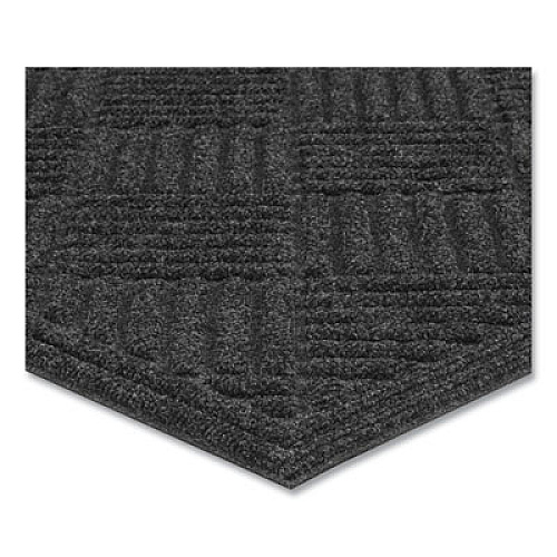 Apache Mills Ecomat Crosshatch Entry Mat, Rectangular, Charcoal Gray Crush-Resistant Ribbed Surface, 36" x 60" (072023)