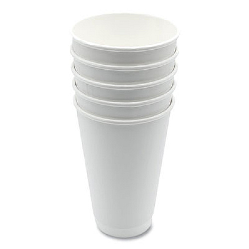 Boardwalk Paper Hot Cups, Double-Walled, 16 oz, White, 500/Carton (DW16HCUP)