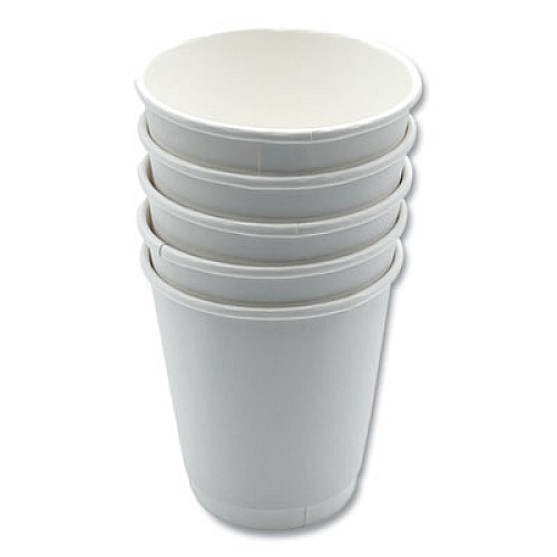 Boardwalk Paper Hot Cups, Double-Walled, 10 oz, White, 500/Carton (DW10HCUP)