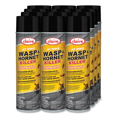 Claire Jet Force Wasp and Hornet Killer, 14 oz Aerosol Spray, 12/Carton (005)
