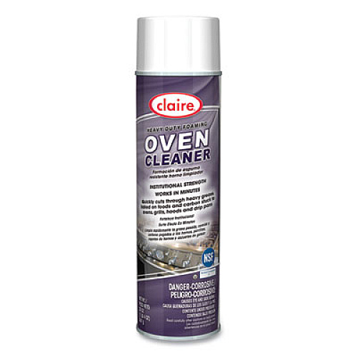 Claire Heavy Duty Foaming Oven Cleaner, 20 oz Aerosol Spray, 12/Carton (824)