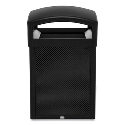 Rubbermaid Commercial Medium General Purpose Perforated Panels for Tailor and Landmark Series Containers, 20.72" x 0.5" x 27.95", Black, 4/Carton (2182610)