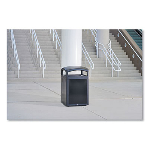 Rubbermaid Commercial TAILOR Decorative Outdoor Waste Receptacle Frames, 41 gal, Metal, Black (2182672)