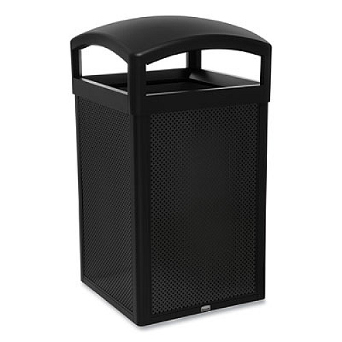 Rubbermaid Commercial Large General Purpose Perforated Panels for Tailor and Landmark Series Containers, 20.72" x 0.5" x 34.33", Black, 4/Carton (2182676)