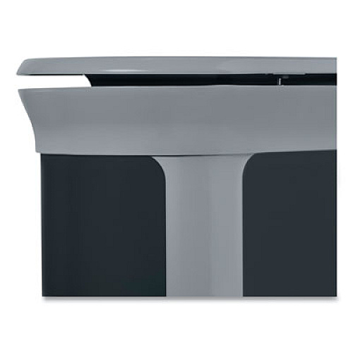 Rubbermaid Commercial ENHANCE Series Waste Receptacle, 13 gal, Metal, Pearl Gray/Umbra Gray (2172851)