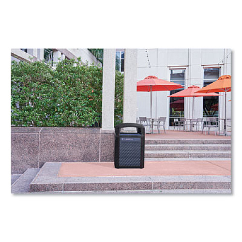 Rubbermaid Commercial Medium Prelabeled Landfill Waste Panels for Tailor and Landmark Series Containers, 20.72" x 0.5" x 27.95", Black, 4/Carton (2182671)