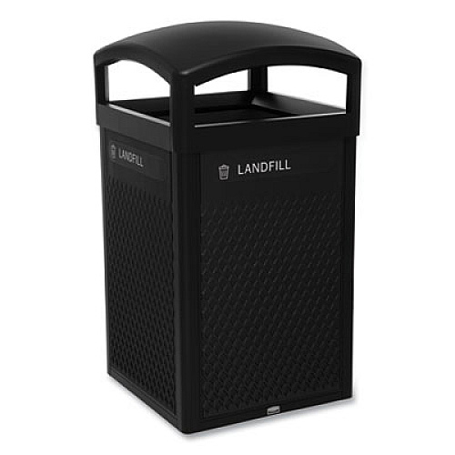 Rubbermaid Commercial Large Prelabeled Landfill Waste Panels for Tailor and Landmark Series Containers 20.72" x 0.5" x 34.33", Black, 4/Carton (2182679)