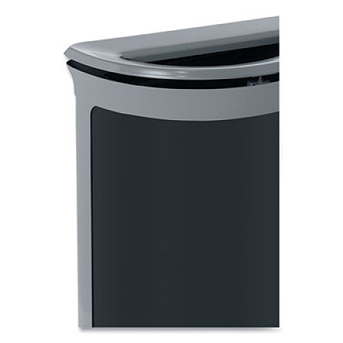Rubbermaid Commercial ENHANCE Series Waste Receptacle, 11.5 gal, Metal, Umbra Gray/Pearl Gray (2172845)
