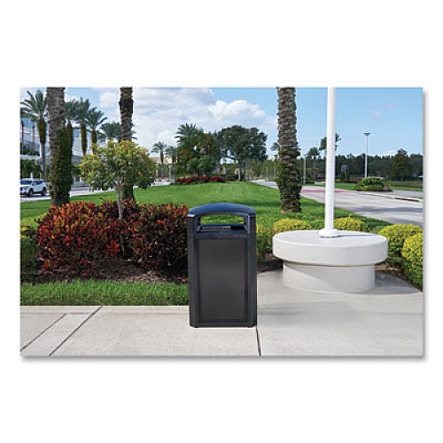 Rubbermaid Commercial Large General Purpose Perforated Panels for Tailor and Landmark Series Containers, 20.72" x 0.5" x 34.33", Black, 4/Carton (2182676)