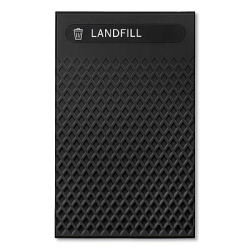 Rubbermaid Commercial Large Prelabeled Landfill Waste Panels for Tailor and Landmark Series Containers 20.72" x 0.5" x 34.33", Black, 4/Carton (2182679)