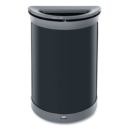 Rubbermaid Commercial ENHANCE Series Waste Receptacle, 11.5 gal, Metal, Umbra Gray/Pearl Gray (2172845)