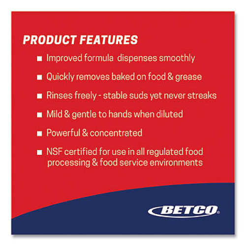 Betco Symplicity In-Sync Hand Dishwashing Detergent, Fresh Ozonic Scent, 38 oz Bottle, 8/Carton (1851B900CT)