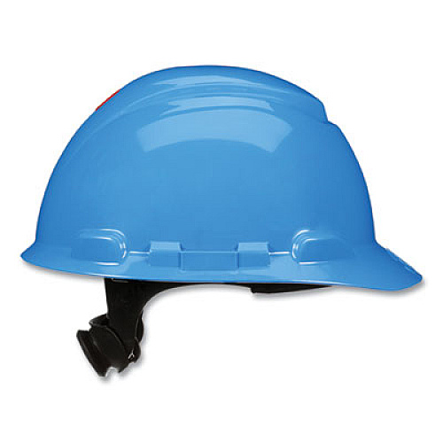3M SecureFit H-Series Hard Hats, H-700 Cap with UV Indicator, 4-Point Pressure Diffusion Ratchet Suspension, Blue (H703SFRUV)