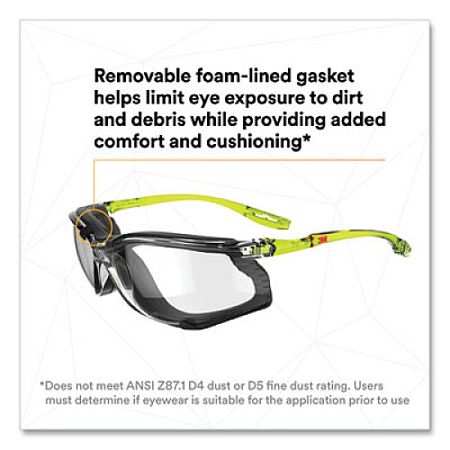 3M Solus CCS Series Protective Eyewear, Frameless, Clear Single Lens (SCCS01SGAFGR)