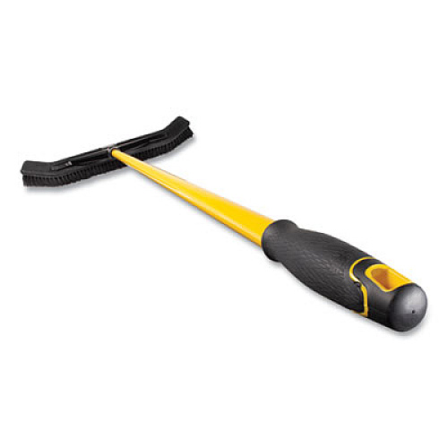 Rubbermaid Commercial Maximizer Push-to-Center Broom, 24", Polypropylene Bristles, Yellow/Black (2186280)