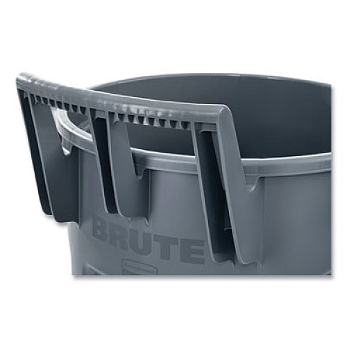 Rubbermaid Commercial Vented Wheeled BRUTE Container, 32 gal, Plastic, Gray (2179403)