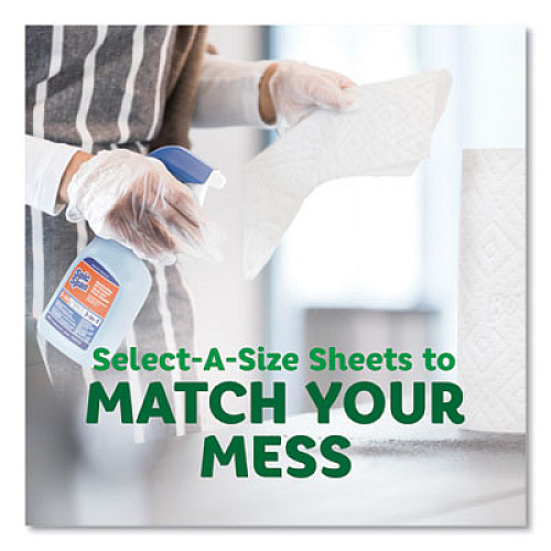 Bounty Select-a-Size Kitchen Roll Paper Towels, 2-Ply, 5.9 x 11, White, 74 Sheets/Single Plus Roll, 8 Rolls/Carton (65544)