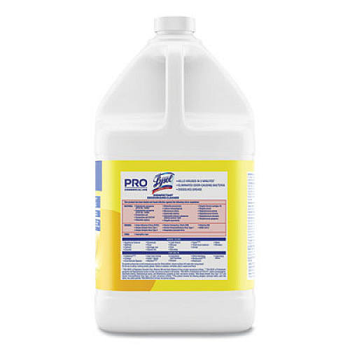 Professional LYSOL Brand Disinfectant Deodorizing Cleaner Concentrate, Lemon Scent, 128 oz Bottle, 4/Carton (99985CT)