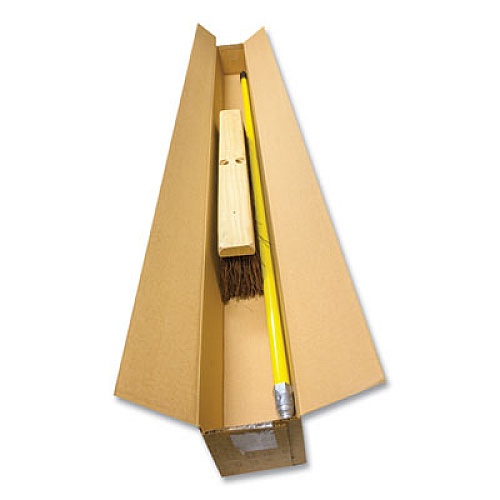 Boardwalk Palmyra Push Broom Kit, 24 x 64, Metal Handle, Yellow/Brown (20124KIT)