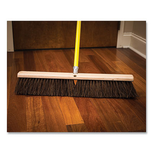 Boardwalk Palmyra Push Broom Kit, 24 x 64, Metal Handle, Yellow/Brown (20124KIT)