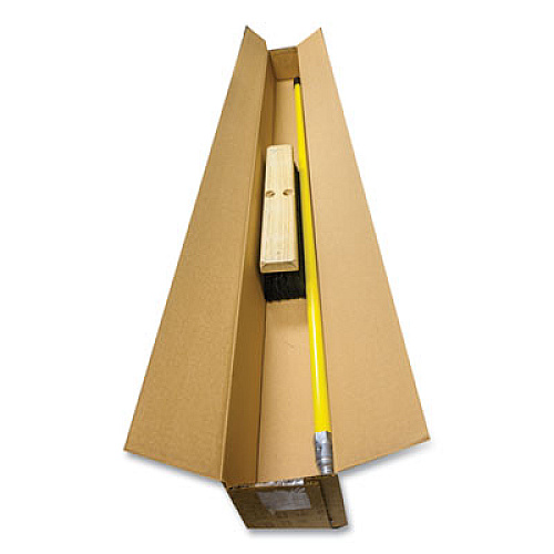 Boardwalk Tampico Push Broom Kit, 18 x 64, Metal Handle, Yellow/Black (20218KIT)