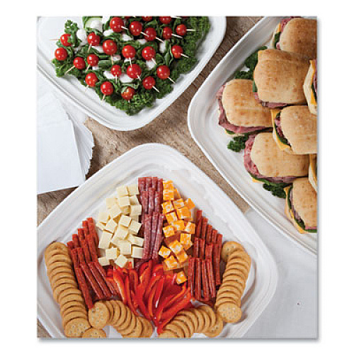 Eco-Products Regalia Renewable Sugarcane Tray, 10.24 x 16.54, White, Sugarcane, 100/Carton (EPSCTRS16NFA)