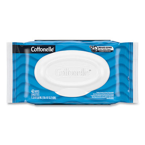 Cottonelle Fresh Care Flushable Cleansing Cloths, 1-Ply, 3.73 x 5.5, White, 84/Pack (35970)