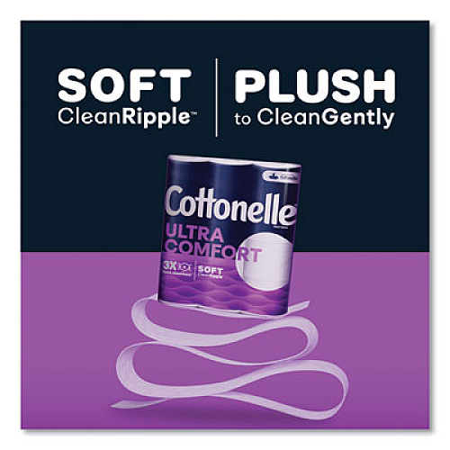 Cottonelle Ultra ComfortCare Toilet Paper, Soft Tissue, Septic Safe, 2-Ply, White, 284 Sheets/Roll, 6 Rolls/Pack, 36 Rolls/Carton (55707)