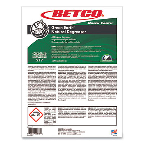 Betco Green Earth Natural Degreaser, Mild Scent, 55 gal Drum (2175500)