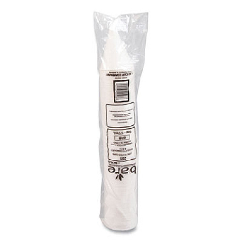 SOLO Bare Eco-Forward Treated Paper Cone Cups, ProPlanet Seal, 6 oz, White, 200/Sleeve, 25 Sleeves/Carton (6RBU)